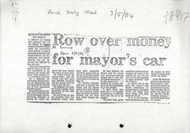 Article re car for mayor of Evaton (RDM)