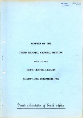 Minutes of the Third Biennial General Meeting, Lenasia, 30 December, 1984