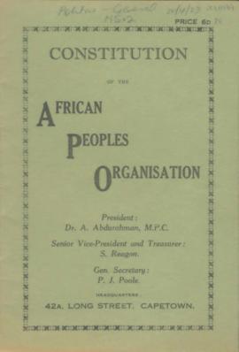 Constitution African Peoples Organisation