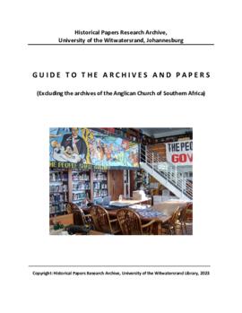 Guide to the Historical Papers Collections