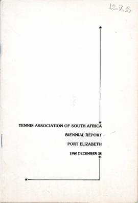 TASA Biennial Report of the First Biennial General Meeting, 28 December, 1980