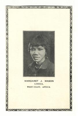 Margaret J. Mason, Liberia, West Coast, Africa