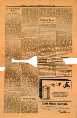 Press clippings on 'Native Affairs' 1920's. (Folio item)  20