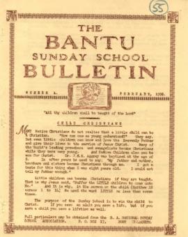 Bantu Sunday School Bulletin, Number 4