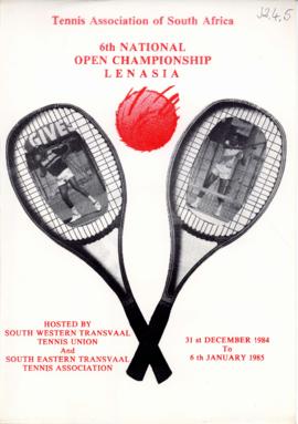 6th National Open Championships in Lenasia, 31st December 1984 - 6th January, 1985