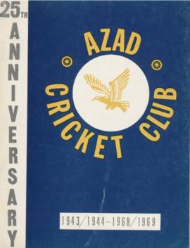 Azad Cricket Club Souvenir brochure, 1943/44-1968/69