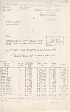 Report financial details of housing scheme for Riverlea, 1969; list of rentals; duplicates of 5.2...