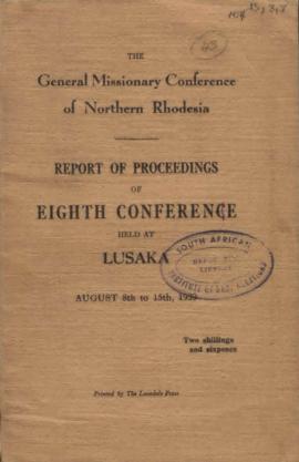 Northern Rhodesian General Missionary Conference 