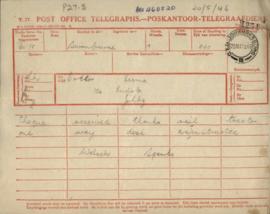 Telegrams and Invoices