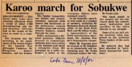 Cape Times: Cape Times: Karoo March for Sobukwe