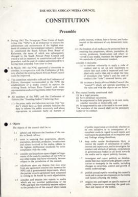 Constitution of Media Council