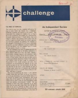 Challenge - An Independent Review edited by Catholic Laymen, Volume 5, Number 1