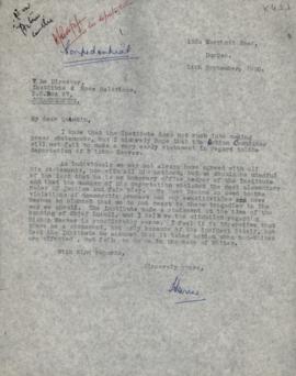 Correspondence with The Rt. Rev. Ambrose Reeves after his deportation from South Africa in 1960