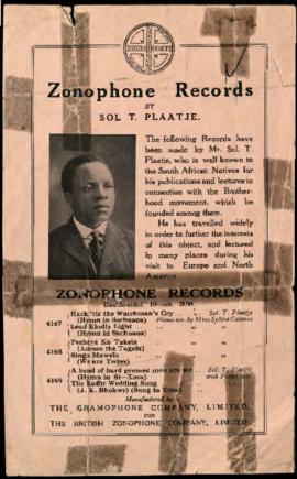 Solomon Tshekisho Plaatje, Recordings
