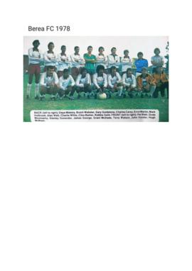 Berea FC, team photograph