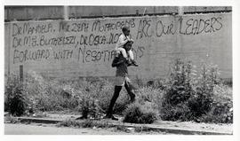 Graffiti on a Soweto wall passes a vote of confidence in a wide range of black leaders