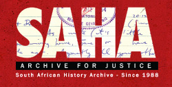Ir a South African History Archive (SAHA)